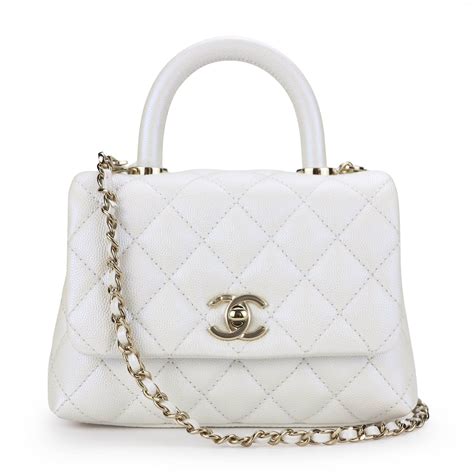 chanel coco bag white